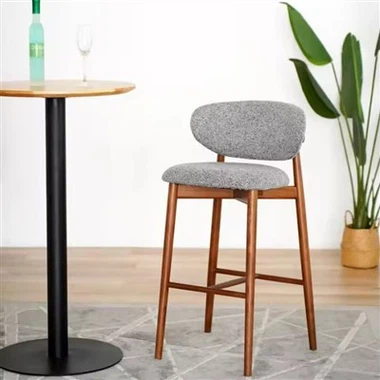 چهارپایه بلند چوبی ارگونومیک ارگونومیک با روکش چوبی