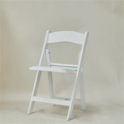 صندلی های تاشو ویمبلدون سفید رزین پلاستیکی در فضای باز