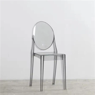 صندلی ناهار خوری شبح اکریلیک شفاف خاکستری شفاف برای عروسی